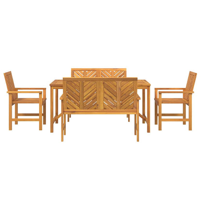 vidaXL Garten Essgruppe 5 pcs Braun Massivholz Akazie