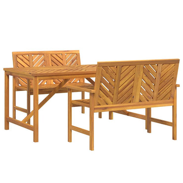 vidaXL Garten Essgruppe 3 pcs Braun Massivholz Akazie