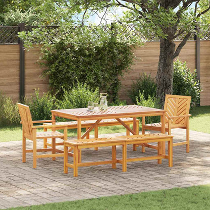vidaXL Garten Essgruppe 5 pcs Braun Massivholz Akazie