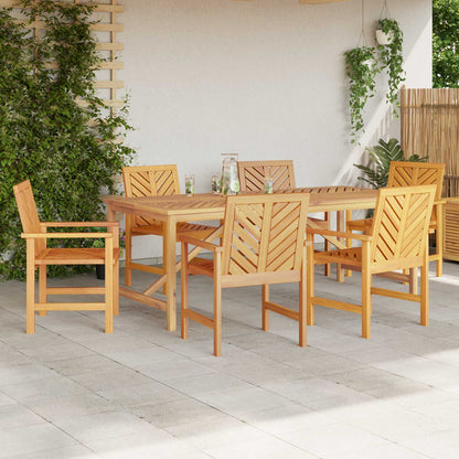 vidaXL Garten Essgruppe 7 pcs Braun Massivholz Akazie