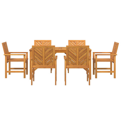 vidaXL Garten Essgruppe 7 pcs Braun Massivholz Akazie