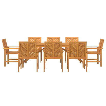 vidaXL Garten Essgruppe 9 pcs Braun Massivholz Akazie