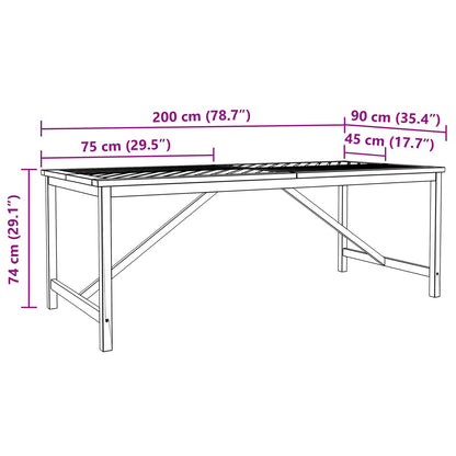 vidaXL Garten Essgruppe 9 pcs Braun Massivholz Akazie