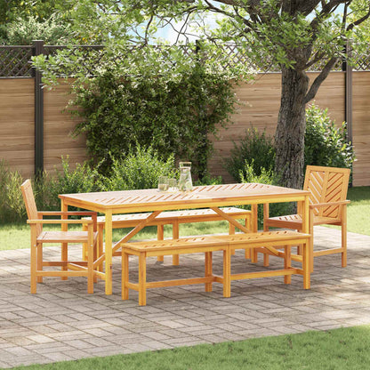 Garten Essgruppe 5 pcs Braun Massivholz Akazie