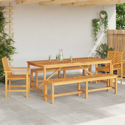 Garten Essgruppe 5 pcs Braun Massivholz Akazie