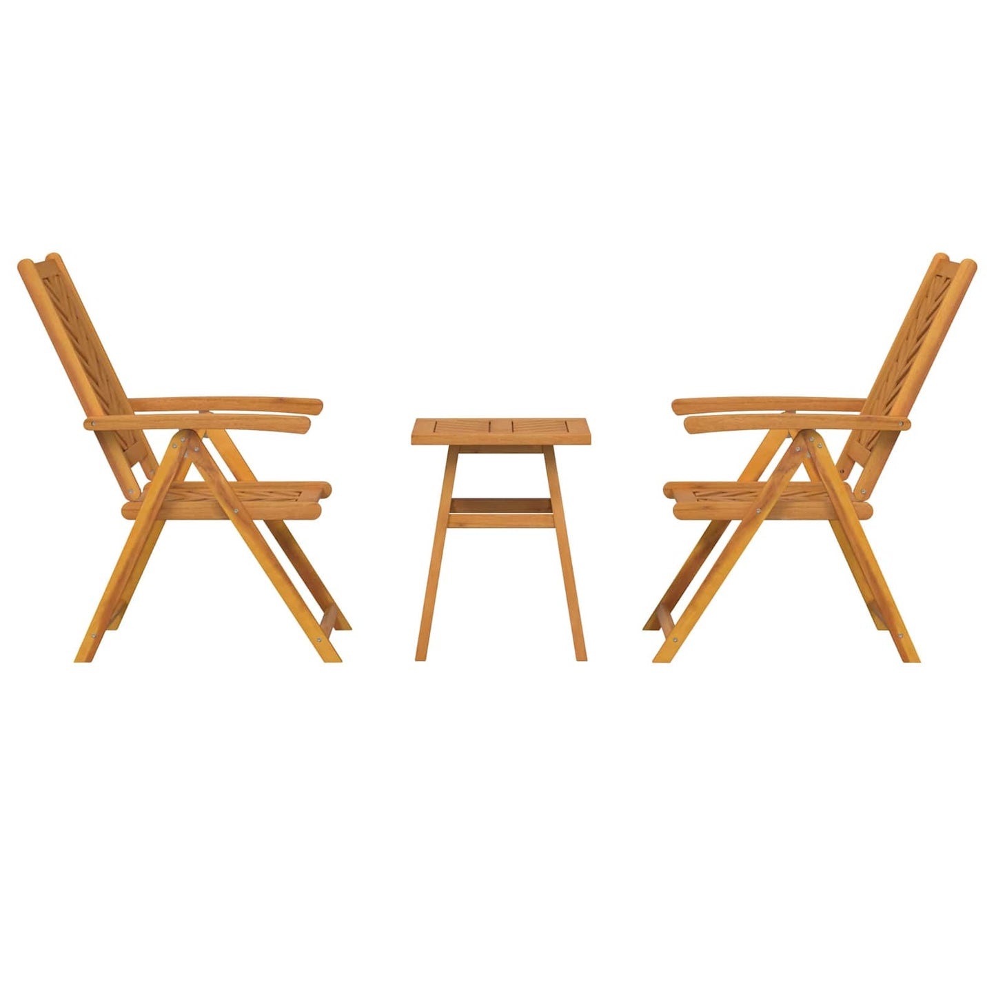 vidaXL Garten Essgruppe 3 pcs Braun Massivholz Akazie