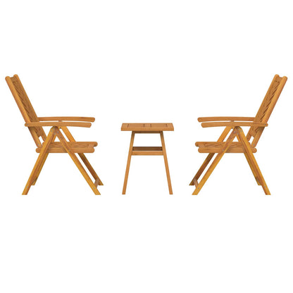 vidaXL Garten Essgruppe 3 pcs Braun Massivholz Akazie