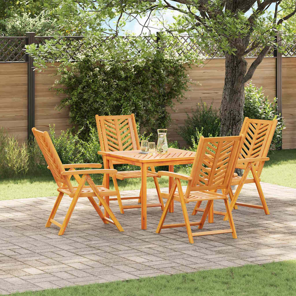 vidaXL Garten Essgruppe 5 pcs Braun Massivholz Akazie