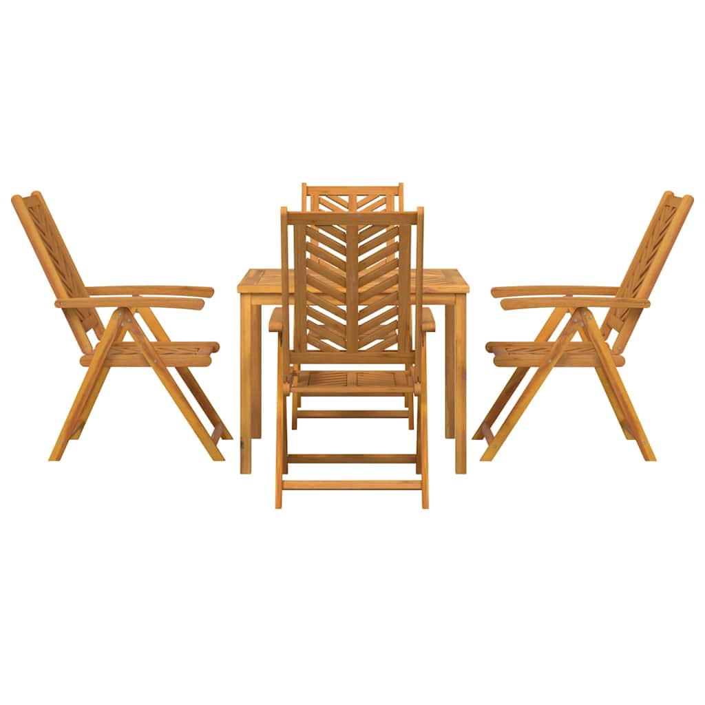 vidaXL Garten Essgruppe 5 pcs Braun Massivholz Akazie