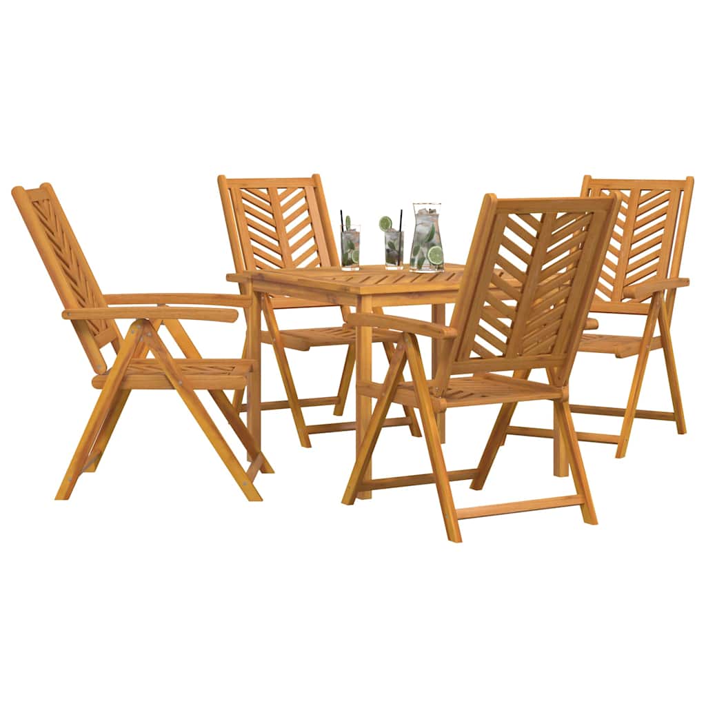 vidaXL Garten Essgruppe 5 pcs Braun Massivholz Akazie