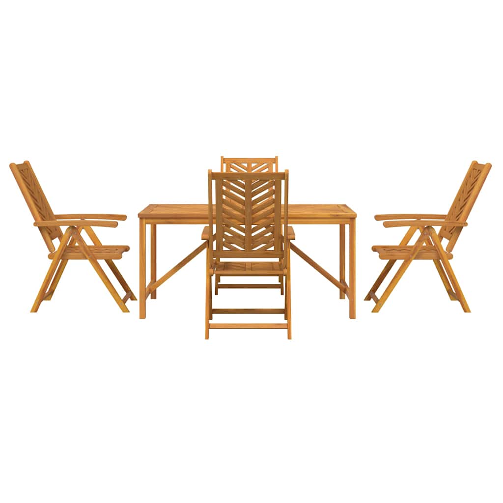 vidaXL Garten Essgruppe 5 pcs Braun Massivholz Akazie