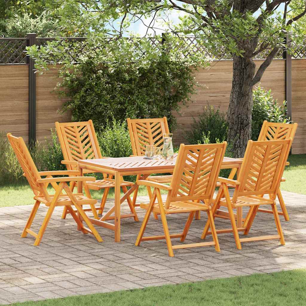 vidaXL Garten Essgruppe 7 pcs Braun Massivholz Akazie