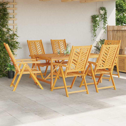 vidaXL Garten Essgruppe 7 pcs Braun Massivholz Akazie