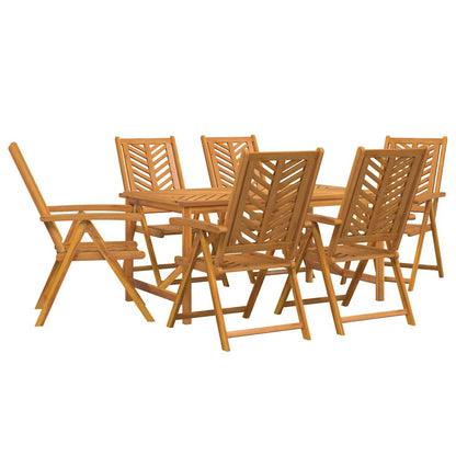 vidaXL Garten Essgruppe 7 pcs Braun Massivholz Akazie
