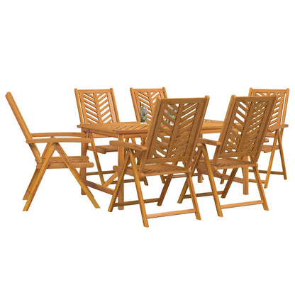 vidaXL Garten Essgruppe 7 pcs Braun Massivholz Akazie