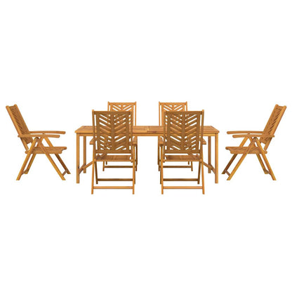 vidaXL Garten Essgruppe 7 pcs Braun Massivholz Akazie