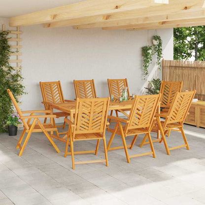 vidaXL Garten Essgruppe 9 pcs Braun Massivholz Akazie