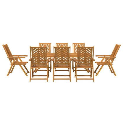 vidaXL Garten Essgruppe 9 pcs Braun Massivholz Akazie