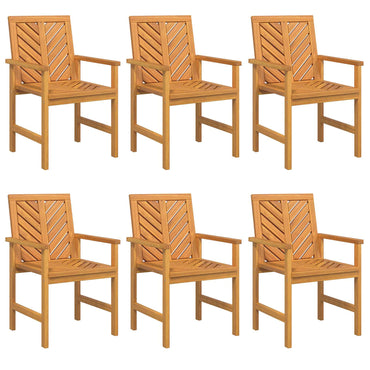 vidaXL Esszimmerstuhl 6 pcs Natur 62,5 x 59 x 89 cm Massivholz Akazie
