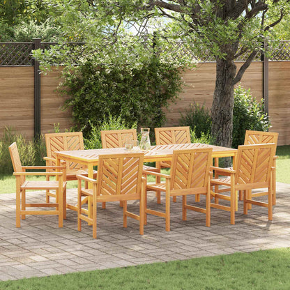 vidaXL Esszimmerstuhl 8 pcs Natur 62,5 x 59 x 89 cm Massivholz Akazie