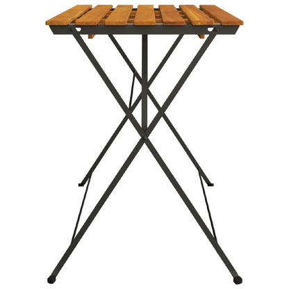 vidaXL Bistrotisch Klappbar 100x54x71 cm Massivholz Akazie und Stahl