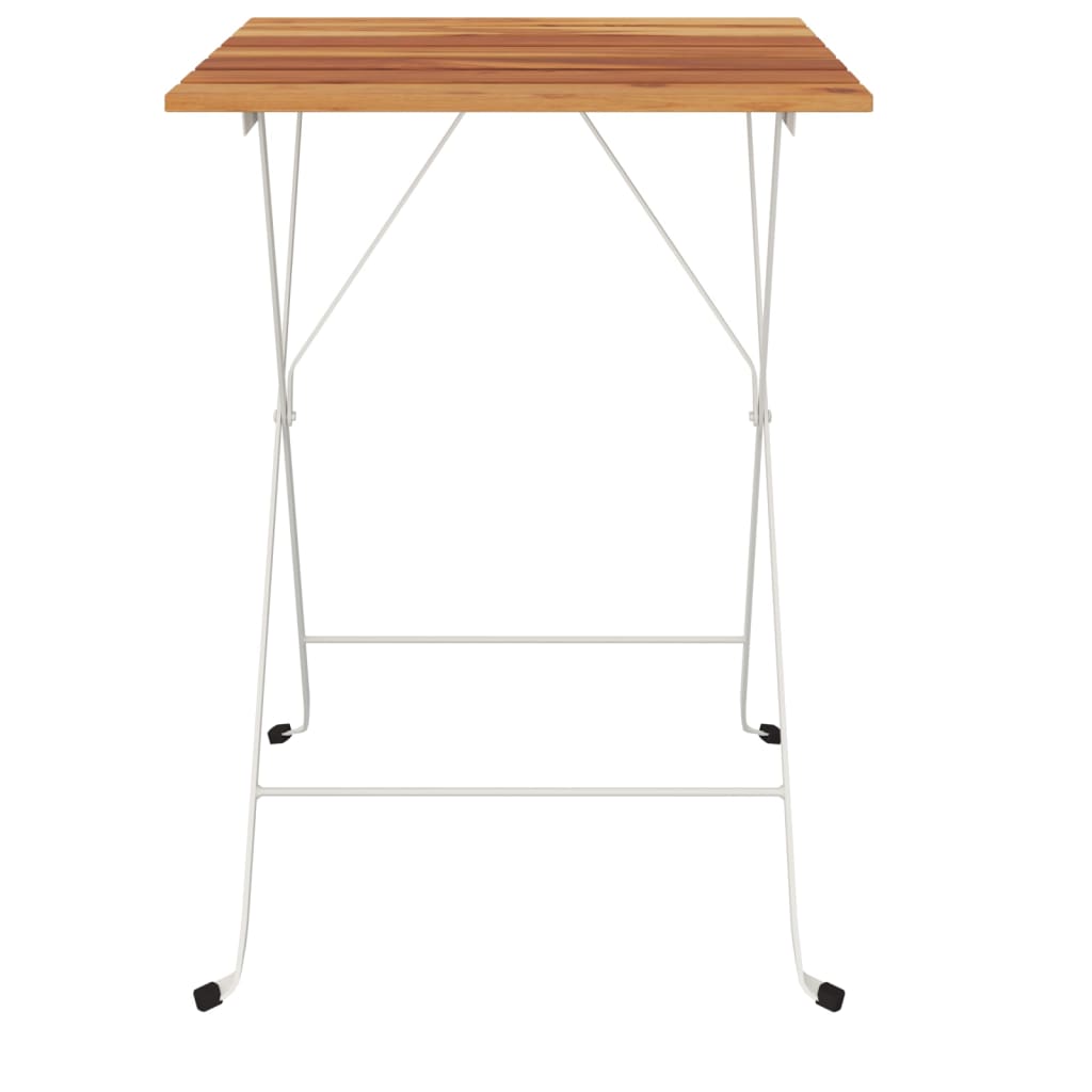 vidaXL Bistrotisch Klappbar 55x54x71 cm Massivholz Akazie und Stahl