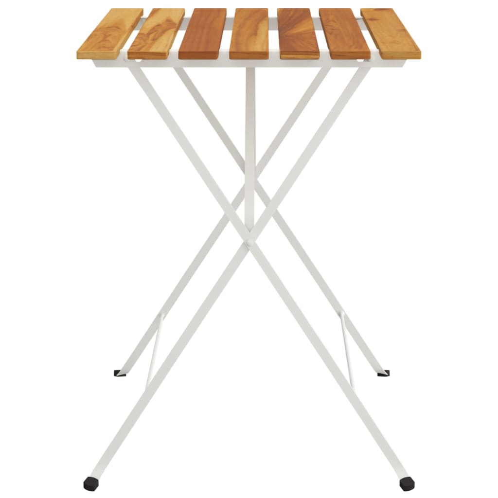vidaXL Bistrotisch Klappbar 55x54x71 cm Massivholz Akazie und Stahl