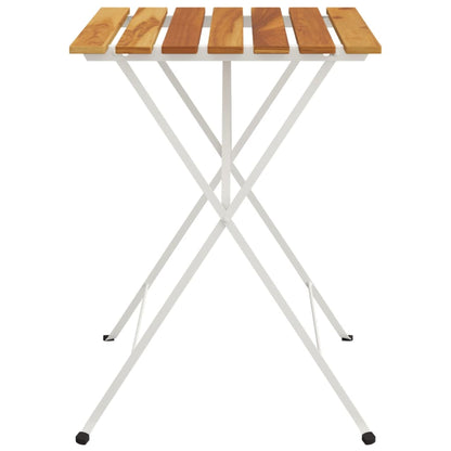 vidaXL Bistrotisch Klappbar 55x54x71 cm Massivholz Akazie und Stahl