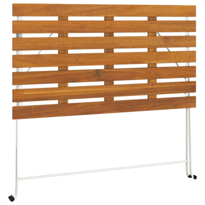 vidaXL Bistrotisch Klappbar 100x54x71 cm Massivholz Akazie und Stahl