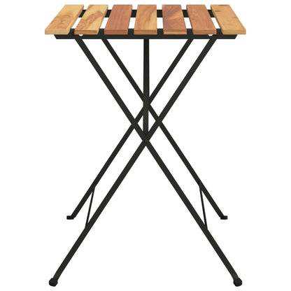 vidaXL Bistrotisch Klappbar 55x54x71 cm Massivholz Teak und Stahl