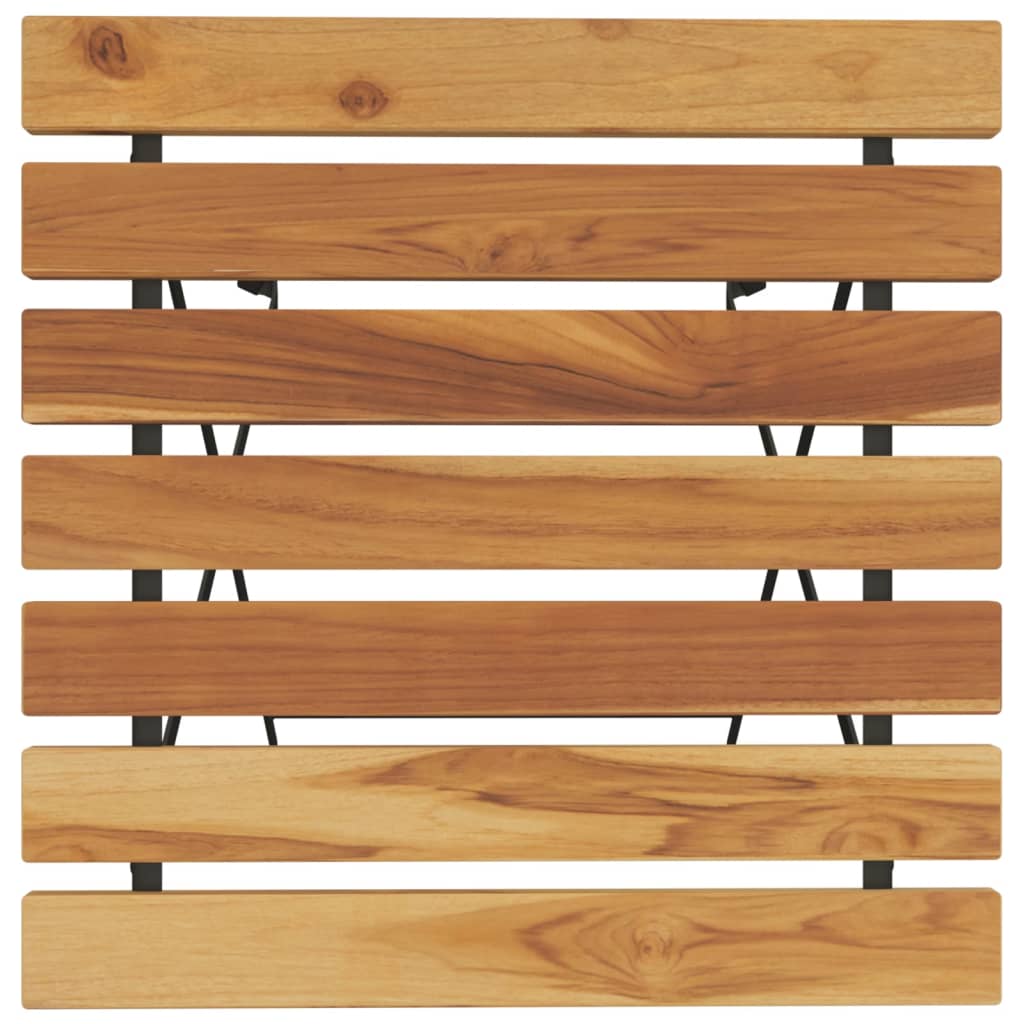 vidaXL Bistrotisch Klappbar 55x54x71 cm Massivholz Teak und Stahl
