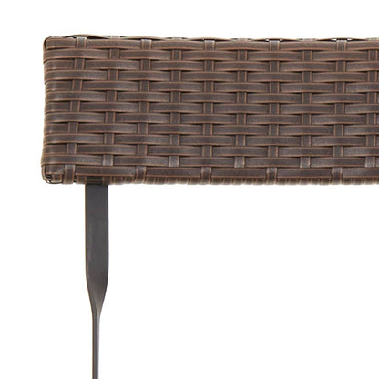 vidaXL Bistrostühle 2 Stk. Klappbar Braun Poly Rattan und Stahl