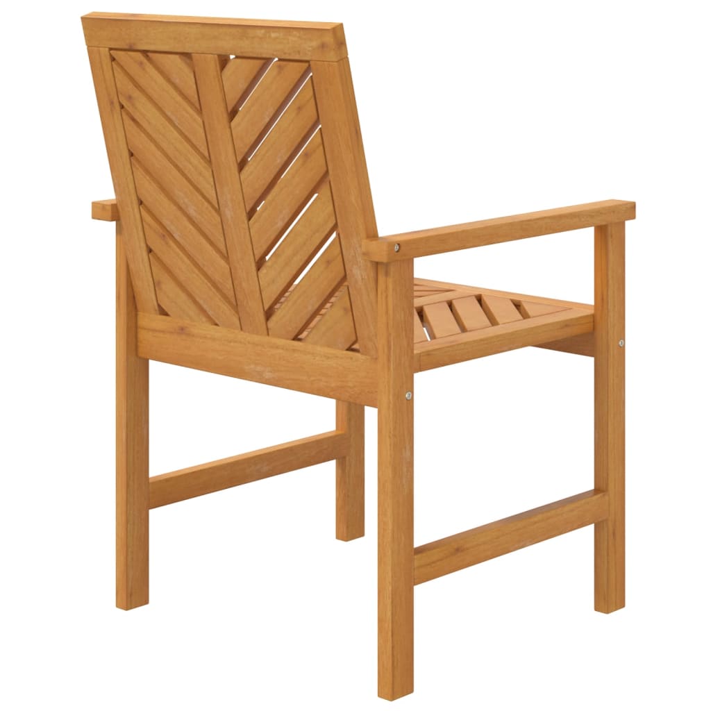 vidaXL Garten-Essstühle 2 Stk. Massivholz Akazie