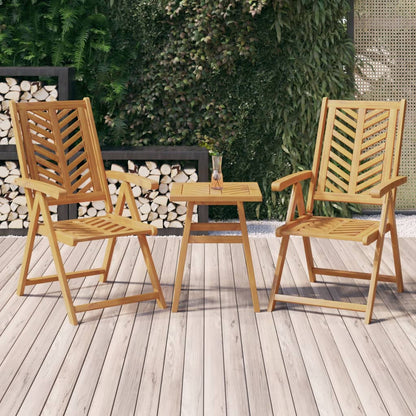 vidaXL Chaises de jardin réglables 2 pcs. Bois d'acacia massif