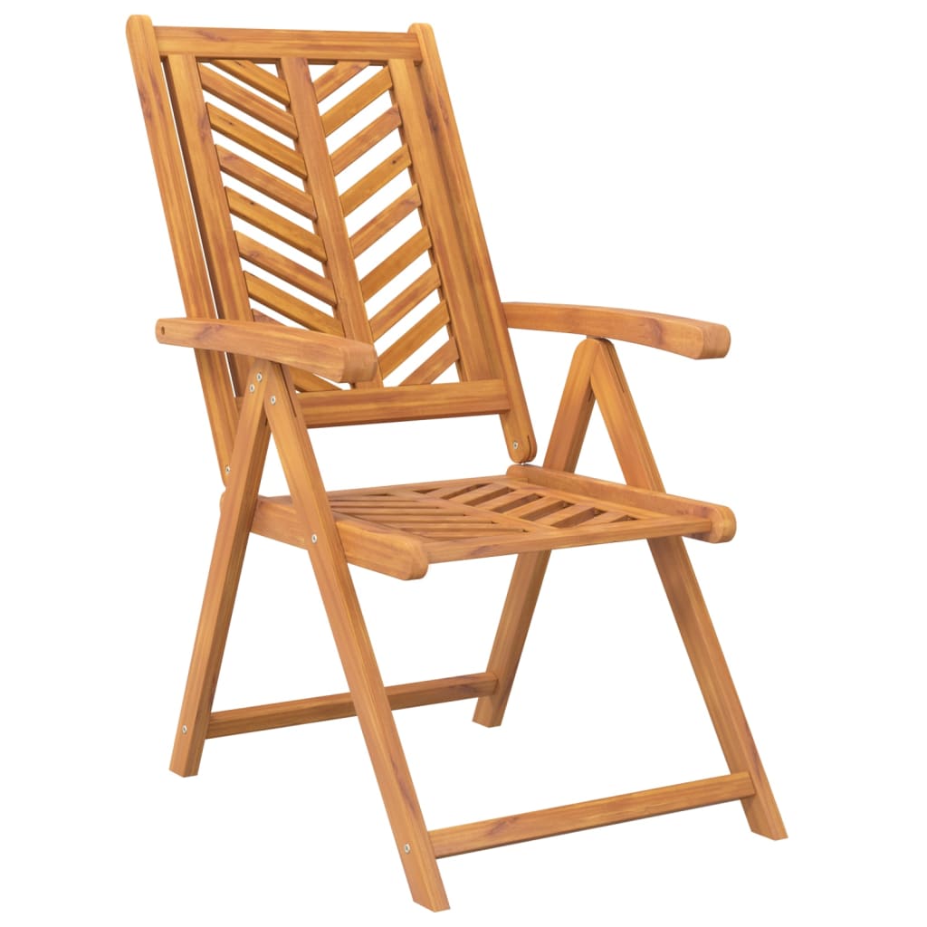 vidaXL Chaises de jardin réglables 3 pcs Bois d'acacia massif