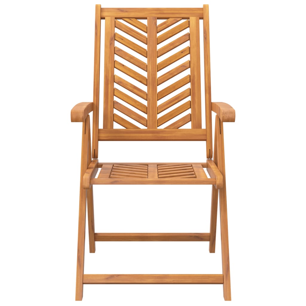 vidaXL Chaises de jardin réglables 3 pcs Bois d'acacia massif