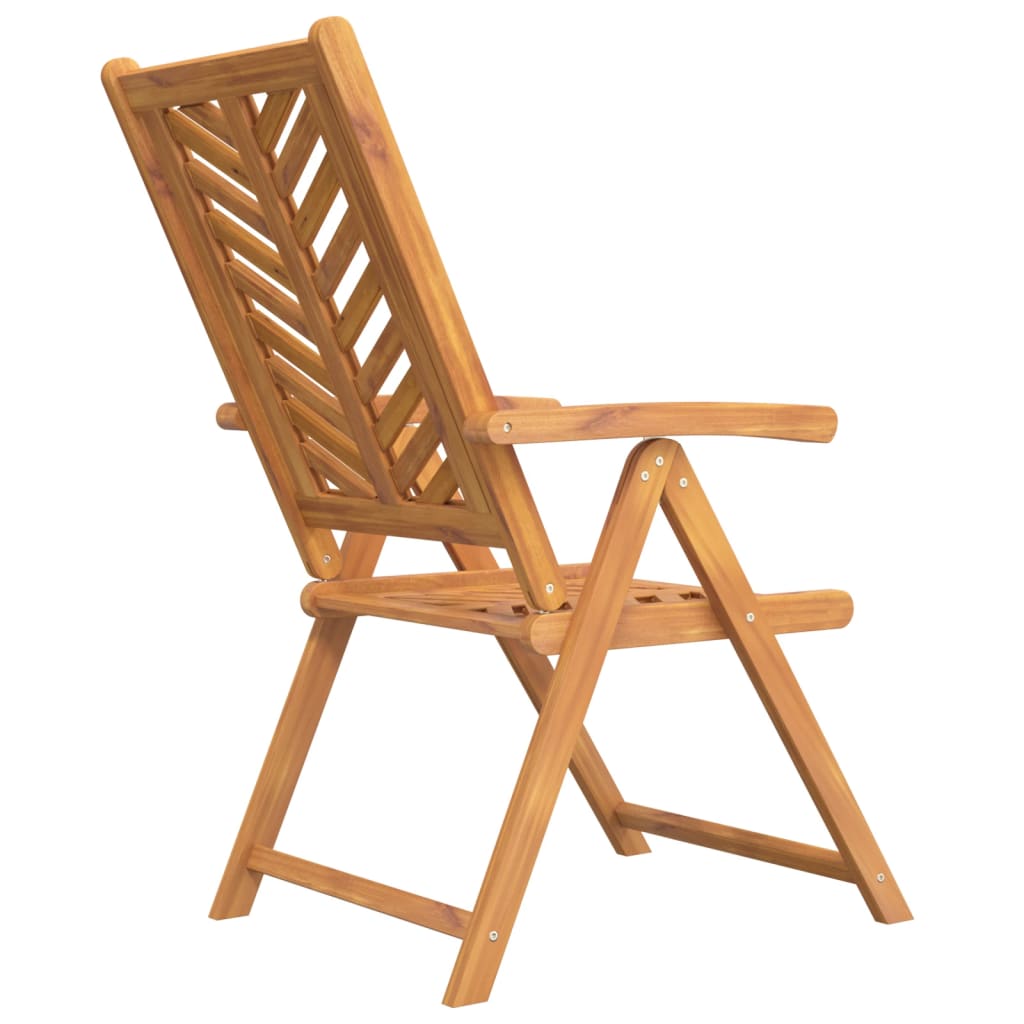 vidaXL Chaises de jardin réglables 3 pcs Bois d'acacia massif