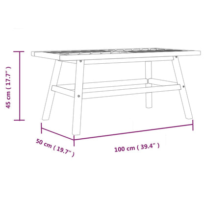 vidaXL Couchtisch 100x50x45 cm Massivholz Akazie