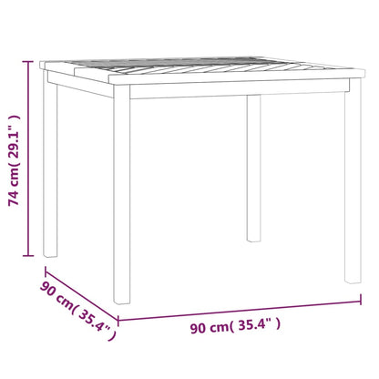 vidaXL Garten-Esstisch 90x90x74 cm Massivholz Akazie