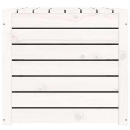 Gartenbox Weiß 101x50,5x46,5 cm Massivholz Kiefer