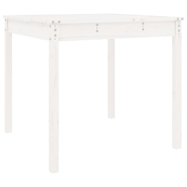vidaXL Table de jardin blanc 82,5x82,5x76 cm Bois de pin massif