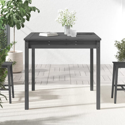 vidaXL Table de jardin Gris 82,5x82,5x76 cm Bois de pin massif