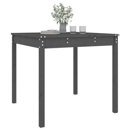 vidaXL Table de jardin Gris 82,5x82,5x76 cm Bois de pin massif