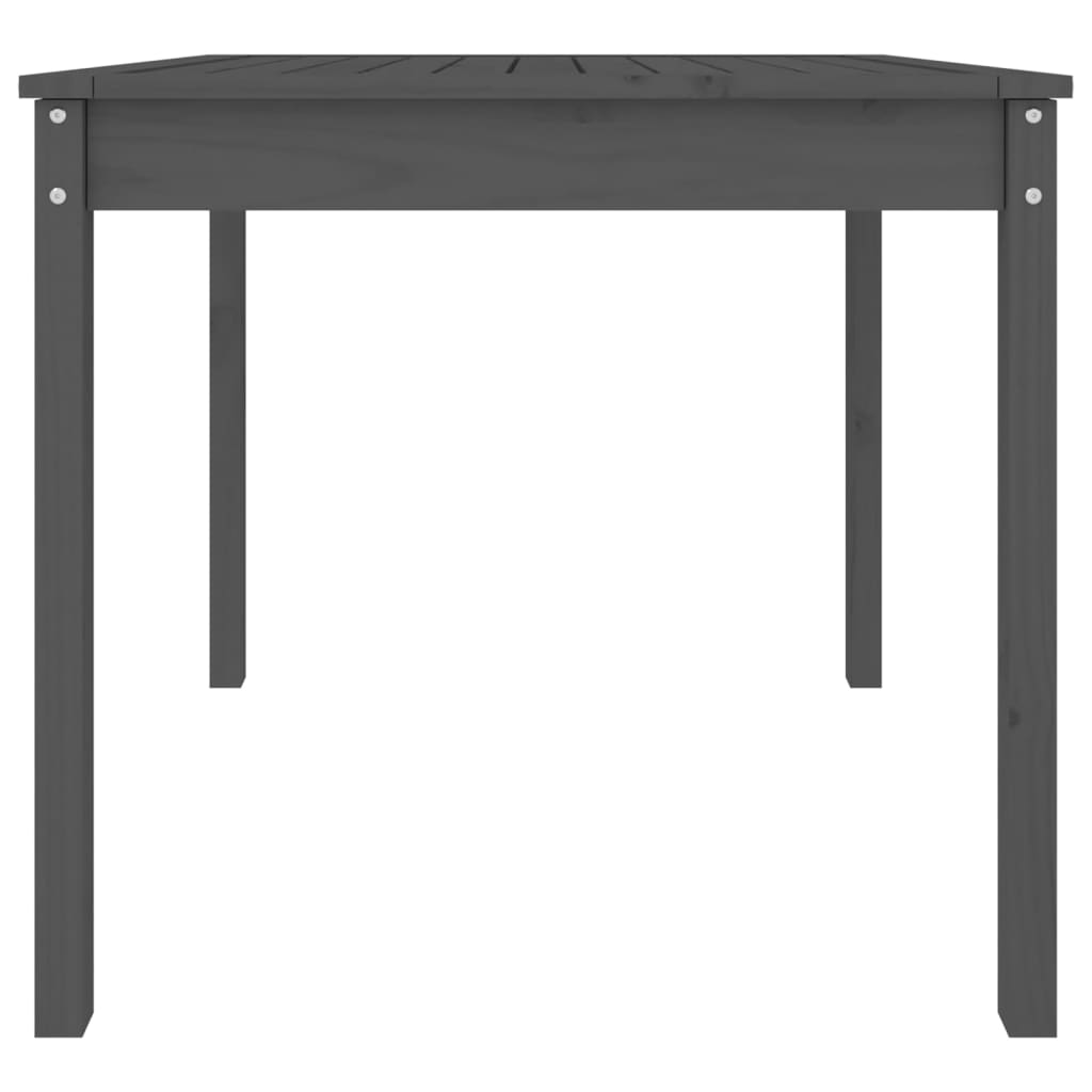 vidaXL Table de jardin Gris 82,5x82,5x76 cm Bois de pin massif
