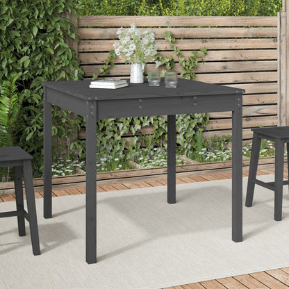 vidaXL Table de jardin Gris 82,5x82,5x76 cm Bois de pin massif
