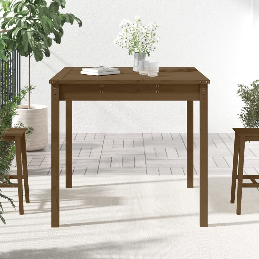 vidaXL Table de jardin marron miel 82,5x82,5x76 cm pin massif
