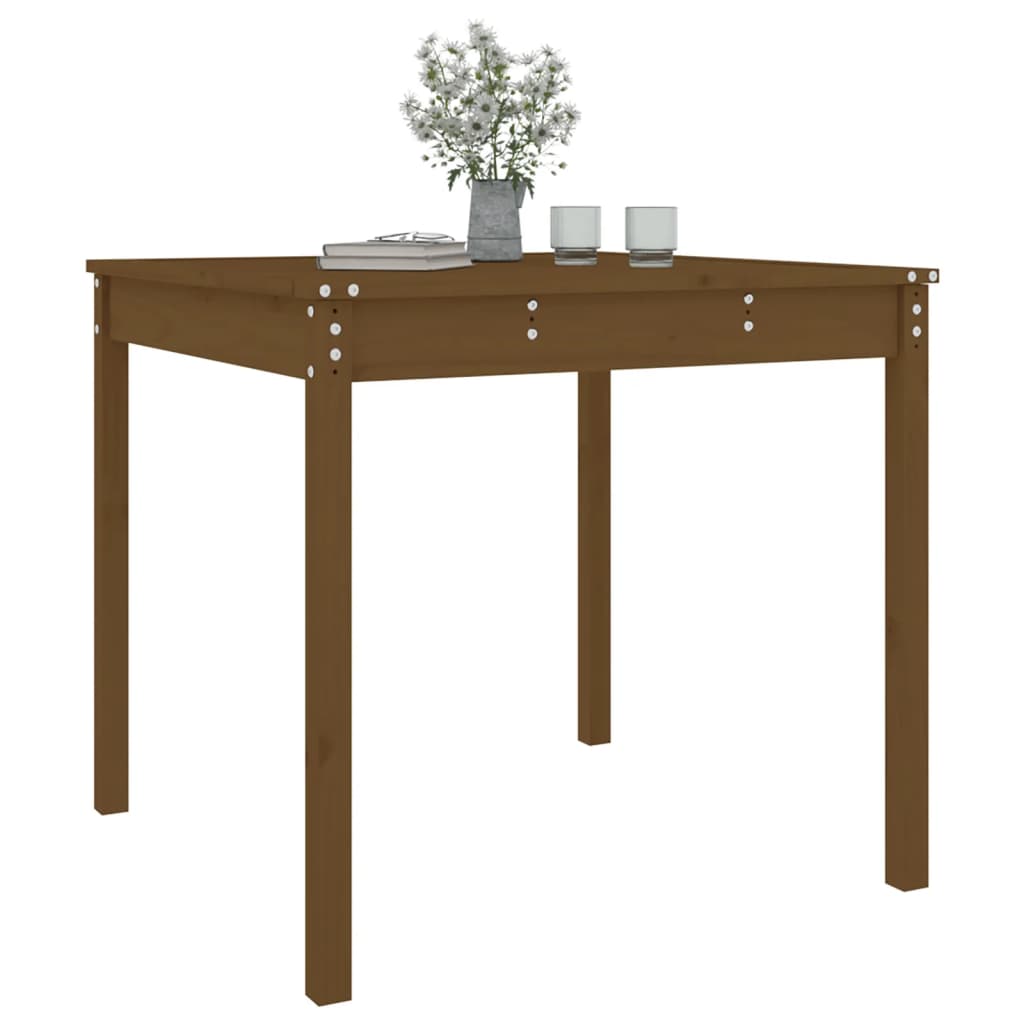 vidaXL Table de jardin marron miel 82,5x82,5x76 cm pin massif