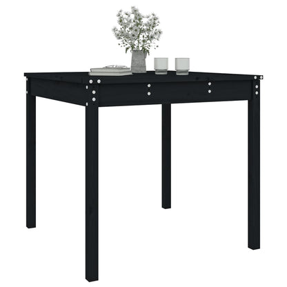 vidaXL Table de jardin noire 82,5x82,5x76 cm en pin massif