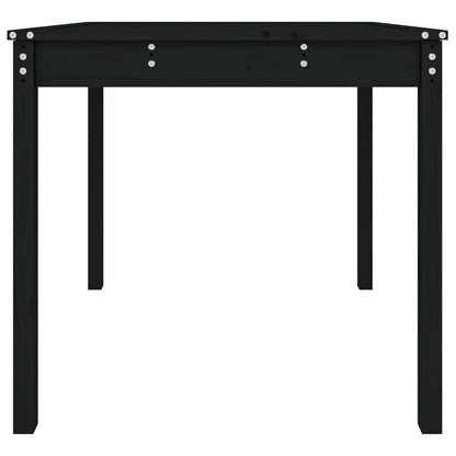vidaXL Table de jardin noire 82,5x82,5x76 cm en pin massif