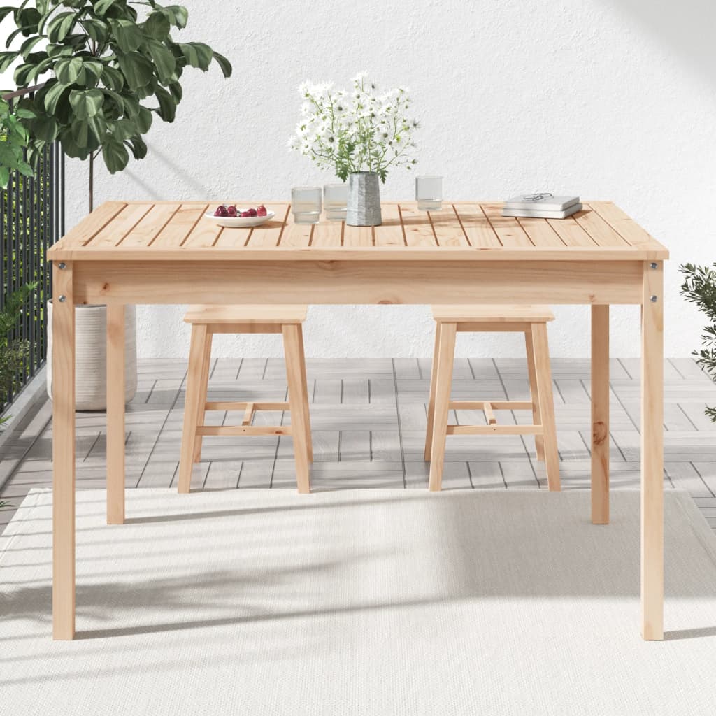 vidaXL Gartentisch 121x82,5x76 cm Massivholz Kiefer